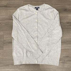 Lands' End Light Gray Women's Cardigan